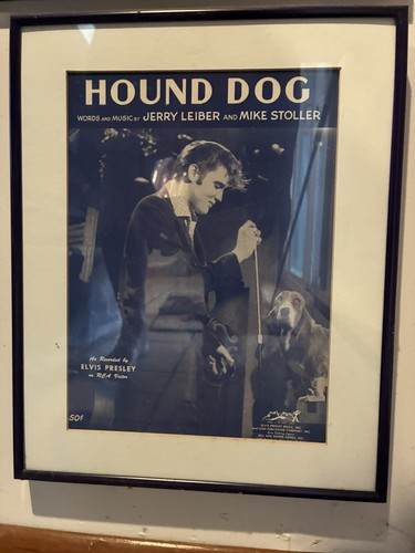 Elvis presley framed hound dog - elvis,